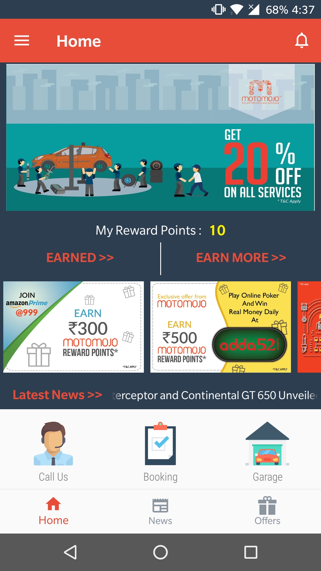 MotoMojo - Hyperlocal Garage discovery platform